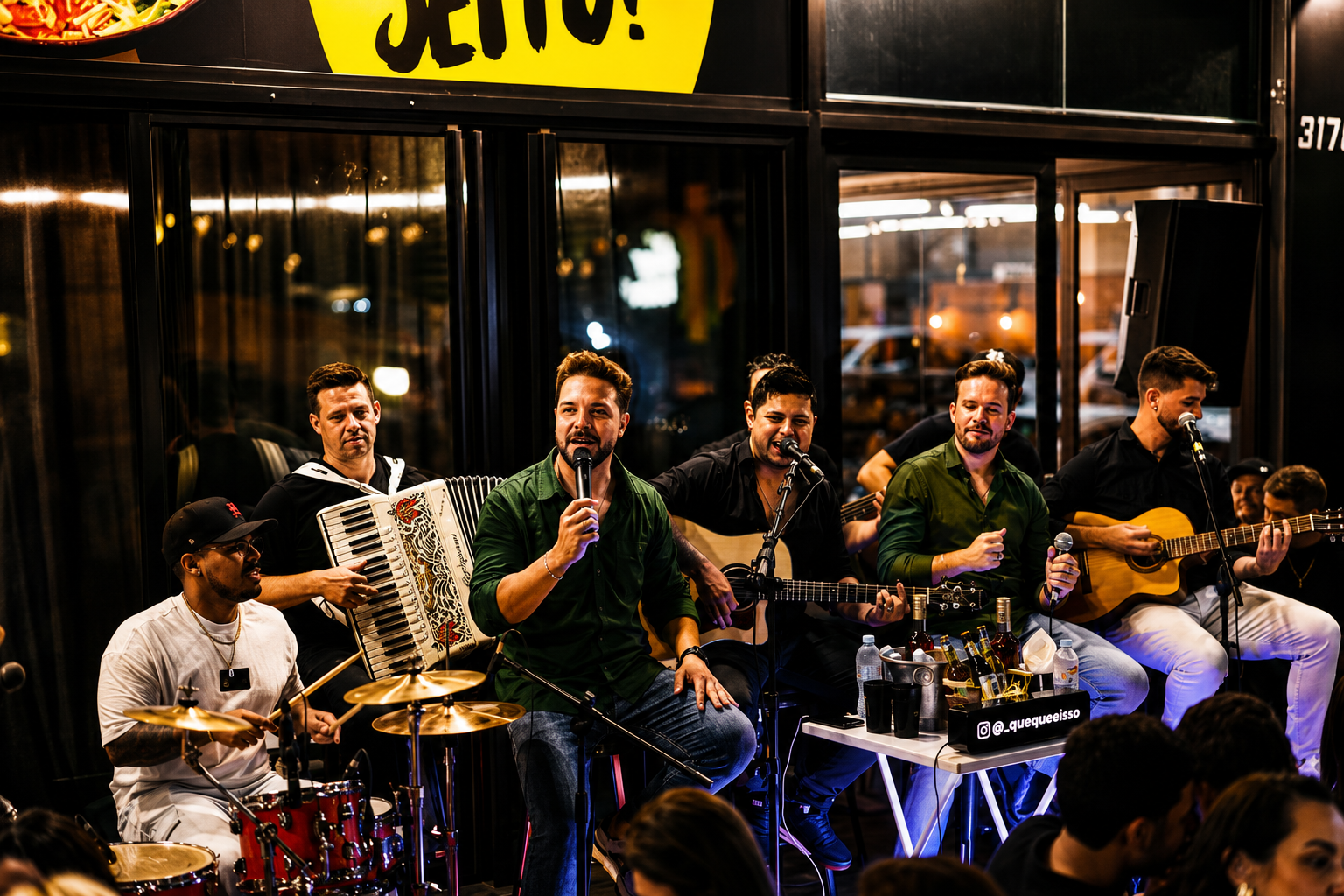 QUE QUE É ISSO? tocando ao vivo no Folkz Pizzaria em Toledo/PR